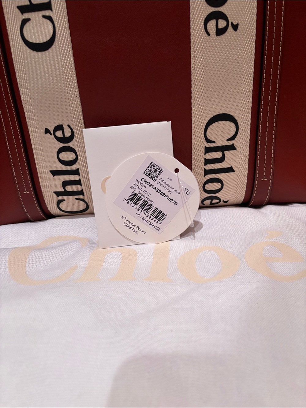Chloe woody medium leather tote Brand New-Never Used - Picture 5 of 6